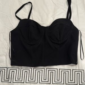 Zara black top with silver detailing